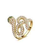 Load image into Gallery viewer, 925 Gold Silver Plated Snake Ring
