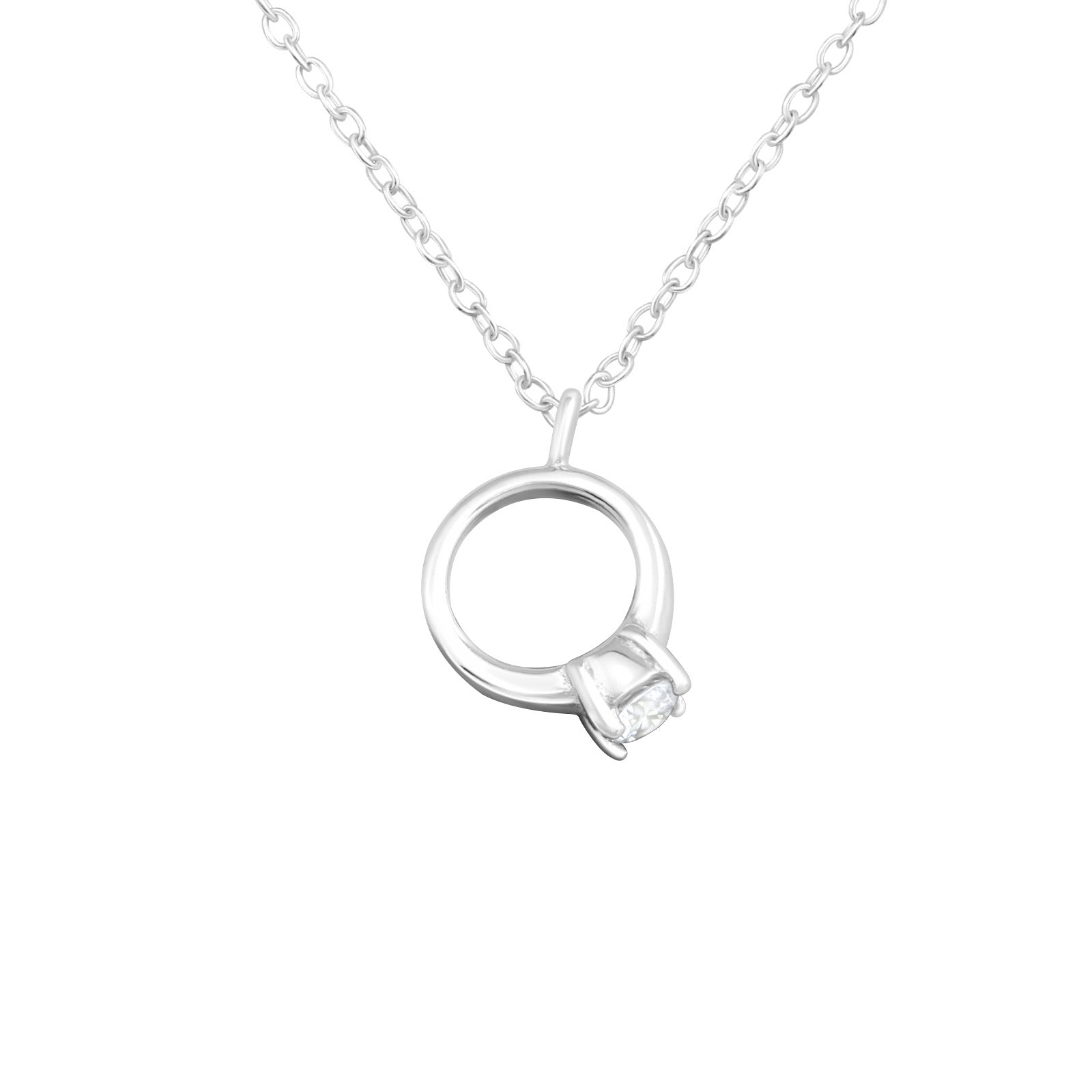 925 Silver Ring Necklace