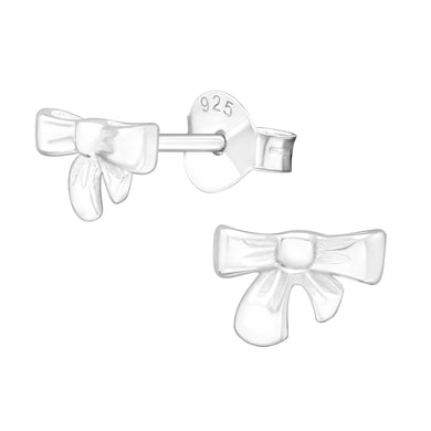 925 Silver Tie Bow Earring