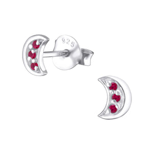 925 Silver Moon Earring