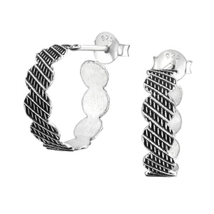 925 Silver Half Hoop Earring