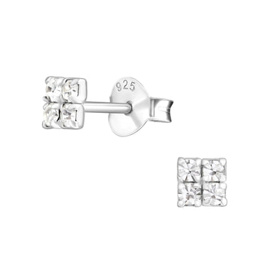 925 Silver Square Earring