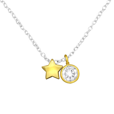 925 Silver Star With Necklace