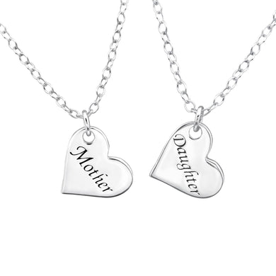 925 Silver Mother and Daugther  Necklace