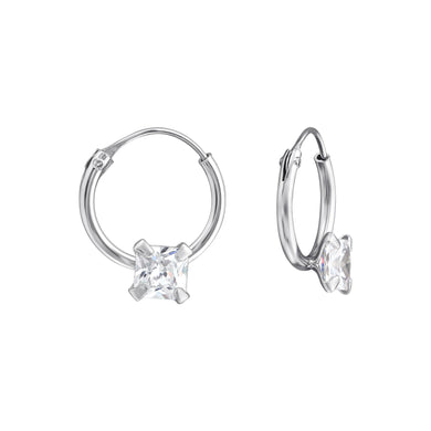 925 Silver Square Earring