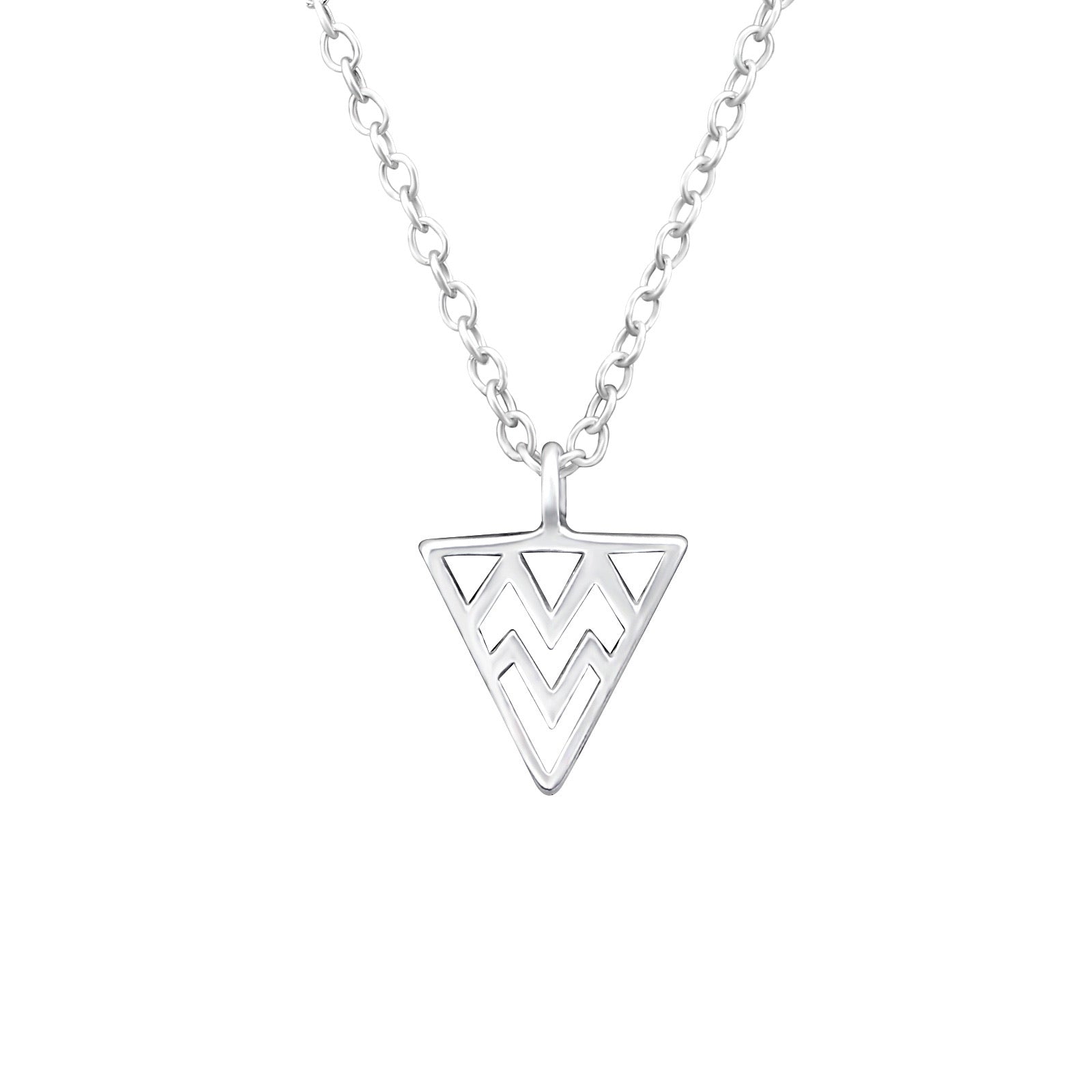 925 Silver Triangle Necklace