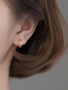 925 Rose Gold Silver Earrings