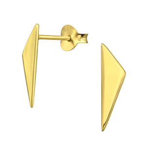 925 Gold Silver Triangle Earring