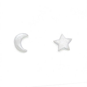 925 Silver Moon And Star Earring