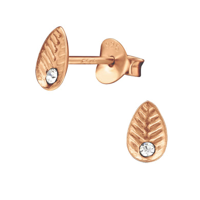 925 Gold Silver Leaf Earring