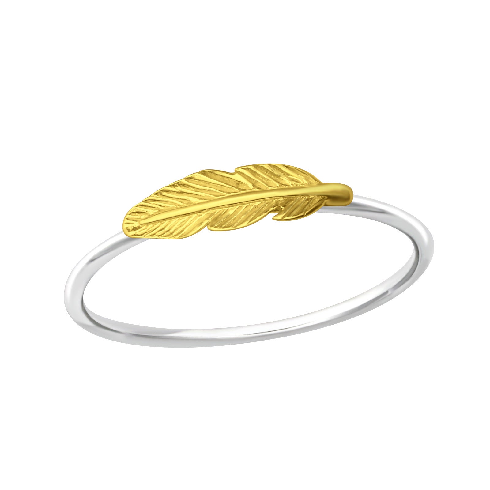 925 Silver Feather Ring