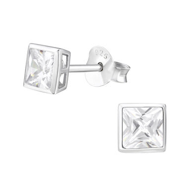 925 Silver Square Earring