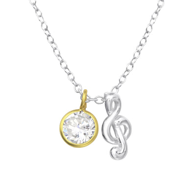 925 Silver Musical Note Necklace
