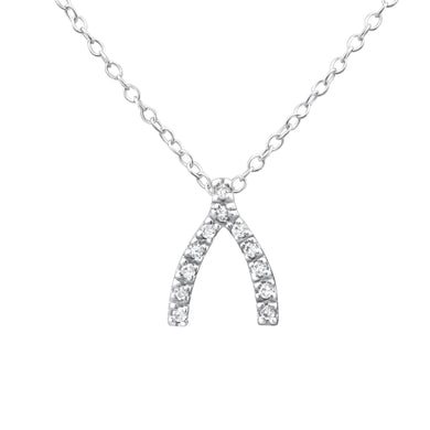 925 Silver Wishbone Necklace