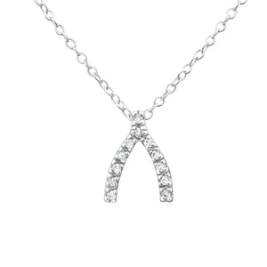 925 Silver Wishbone Necklace