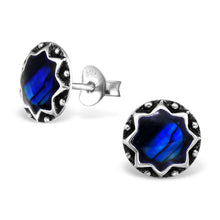 Load image into Gallery viewer, 925 Silver Epoxy Round Earring