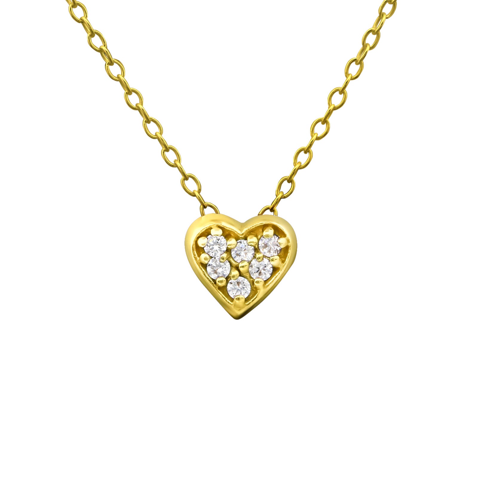 925 Gold Silver Heart Necklace