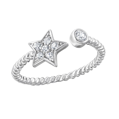 925 Silver Star Ring