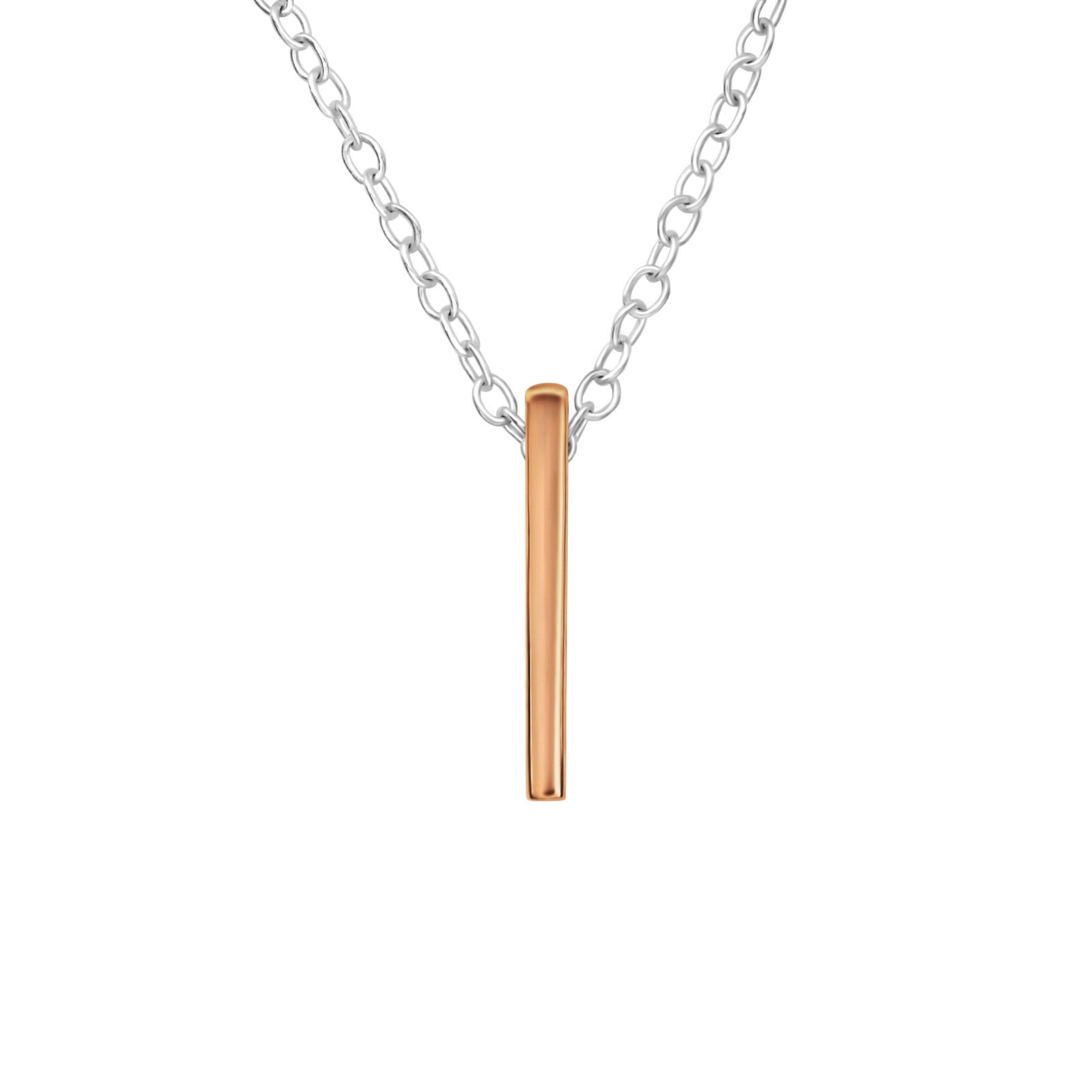 925 Silver Bar Necklace