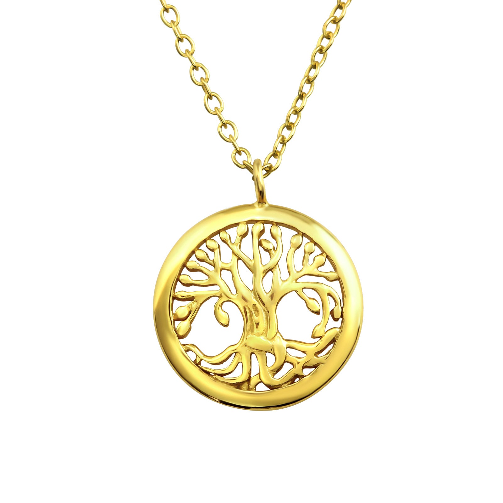 925 Gold Silver Tree Necklace