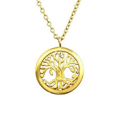 925 Gold Silver Tree Necklace