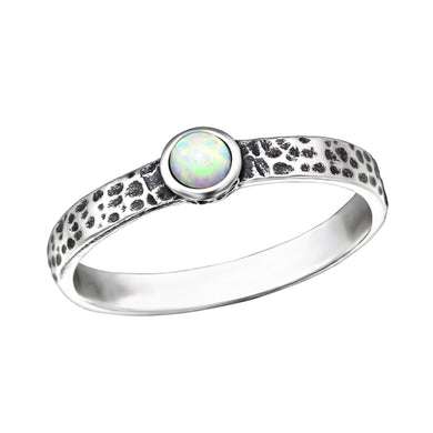 925 Silver Hammered Ring