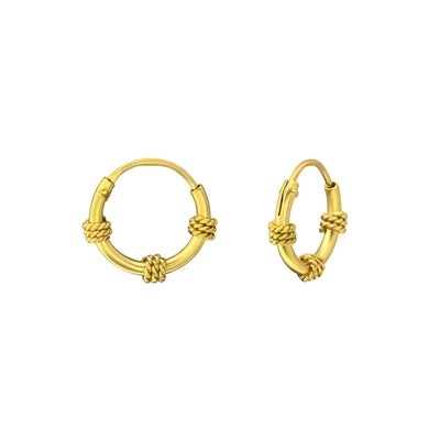 925 Gold Silver Hoops Earring