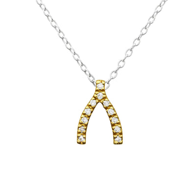 925 Silver Wishbone Necklace