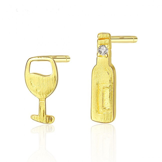 925 Silver Wine Lovers Earring