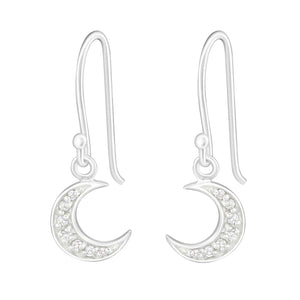 925 Silver Moon Earring