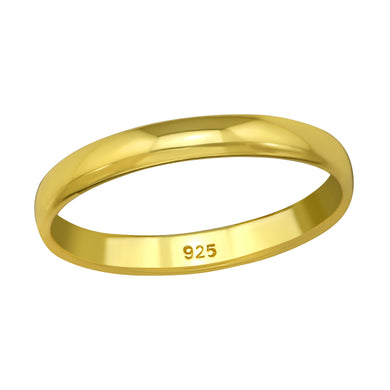 925 Silver Gold Band Ring