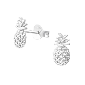 Aretes "Pineapple" en Plata 925