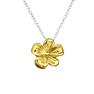 925 Silver Flower Necklace