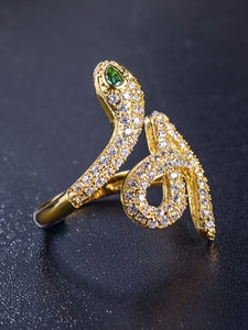 925 Gold Silver Plated Snake Ring