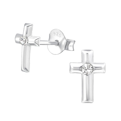 925 Silver Cross Earring