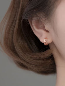 925 Rose Gold Silver Earrings