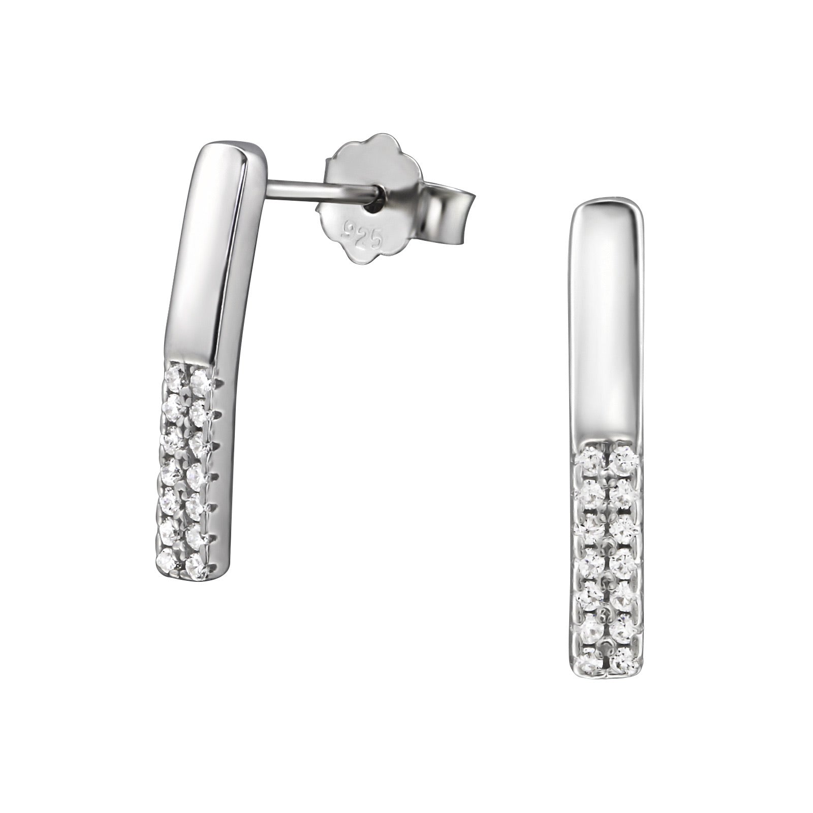925 Silver Half Hoop Earring