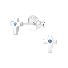 Load image into Gallery viewer, 925 Silver Cross Earring