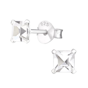 925 Silver Square Earring