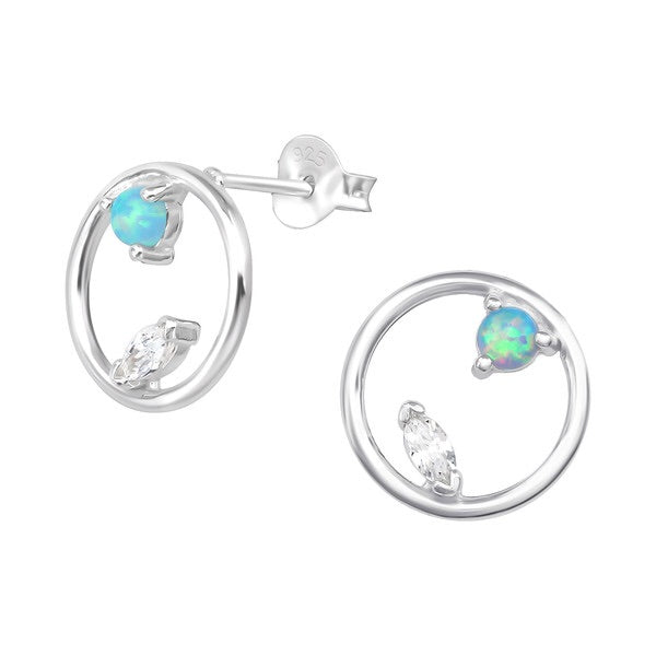 925 Silver Green Opal