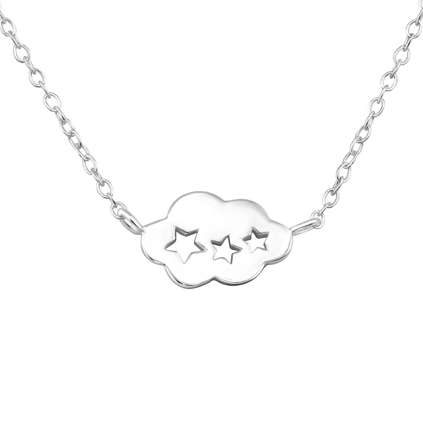 925 Silver Cloud Star Necklace