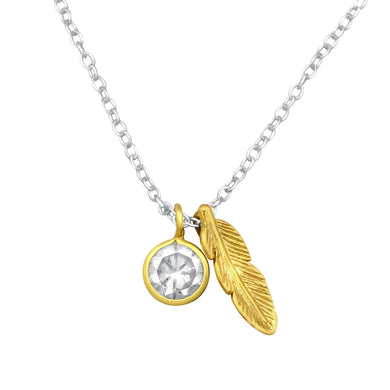 925 Silver Feather Necklace