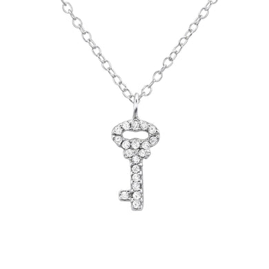 925 Silver Key Necklace