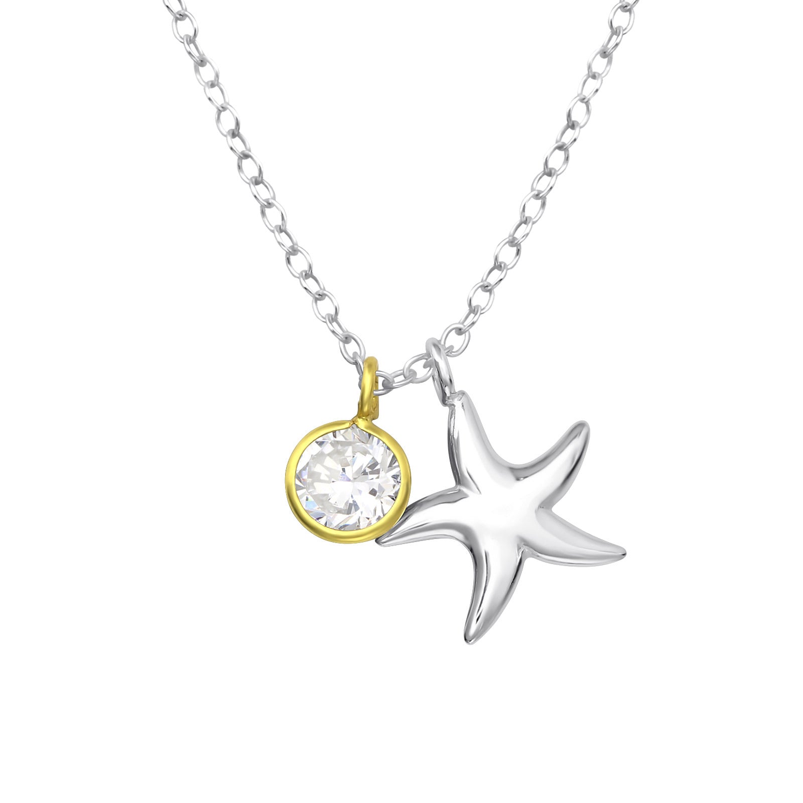 925 Silver Starfish Necklace