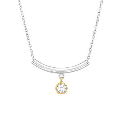 925 Silver Curved Necklace