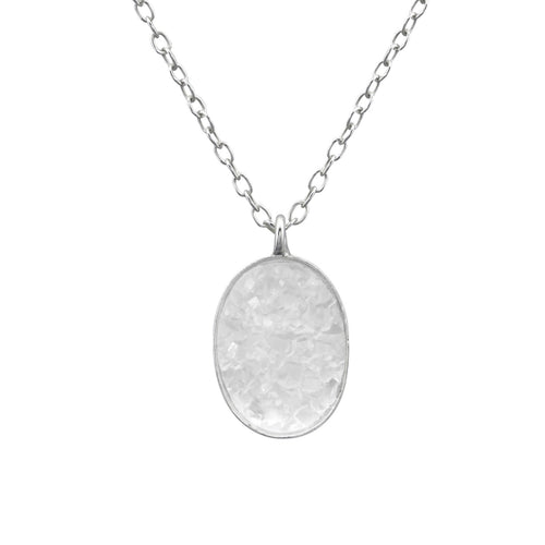 White 925 Silver Trendy Necklace