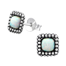 Load image into Gallery viewer, 925 Silver Square Earring