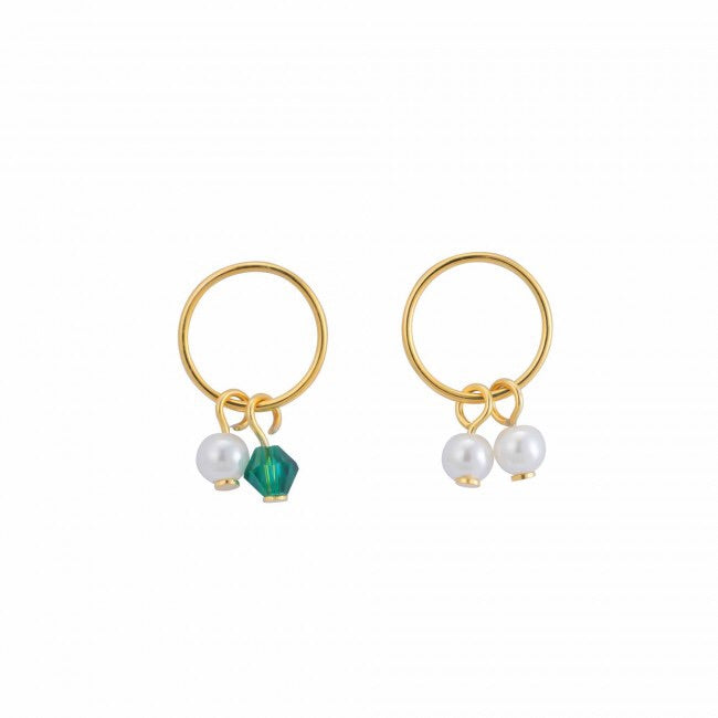 925 Silver Gold Minimalist Pearl Earring