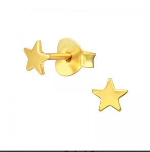 925 Silver Gold Plated Star