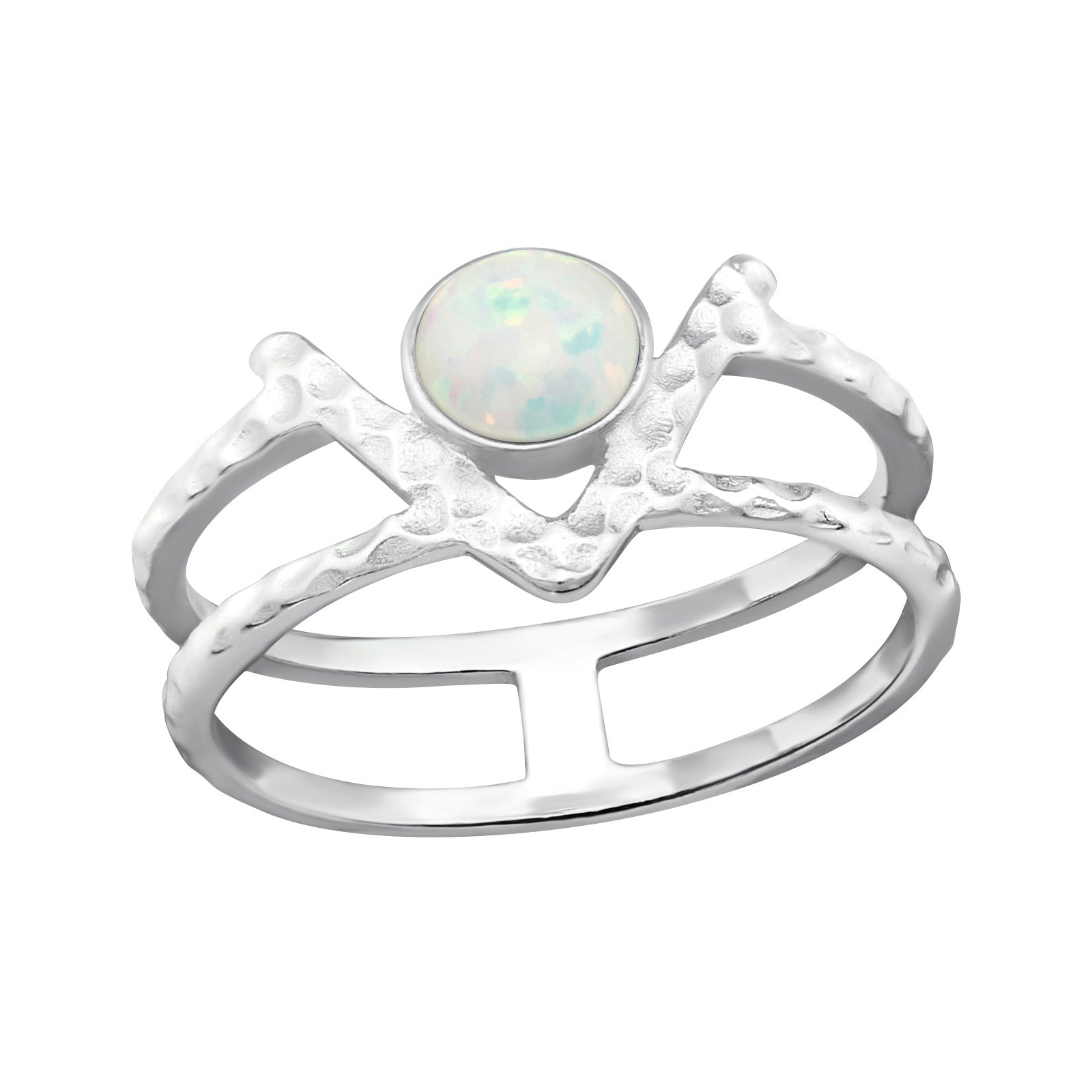 925 Silver Double Line Ring
